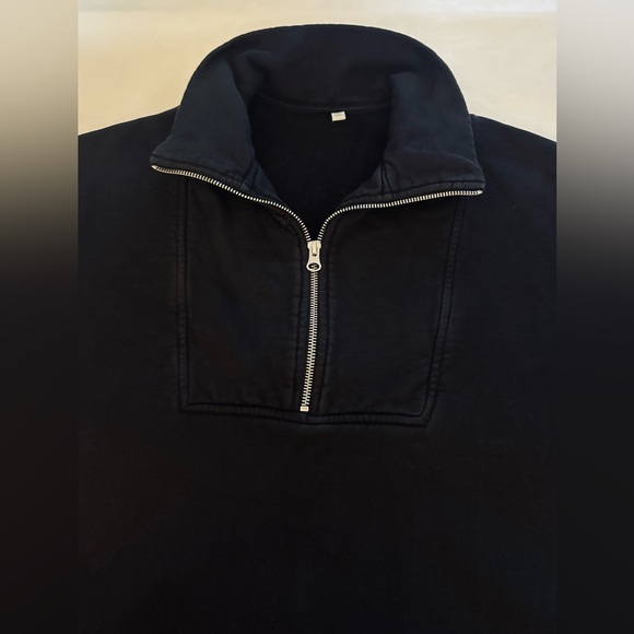 & OTHER STORIES STOCKHOLM Sweatshirt Women S Oversize 1/2 Zip Fleece Mock Neck - Picture 7 of 11